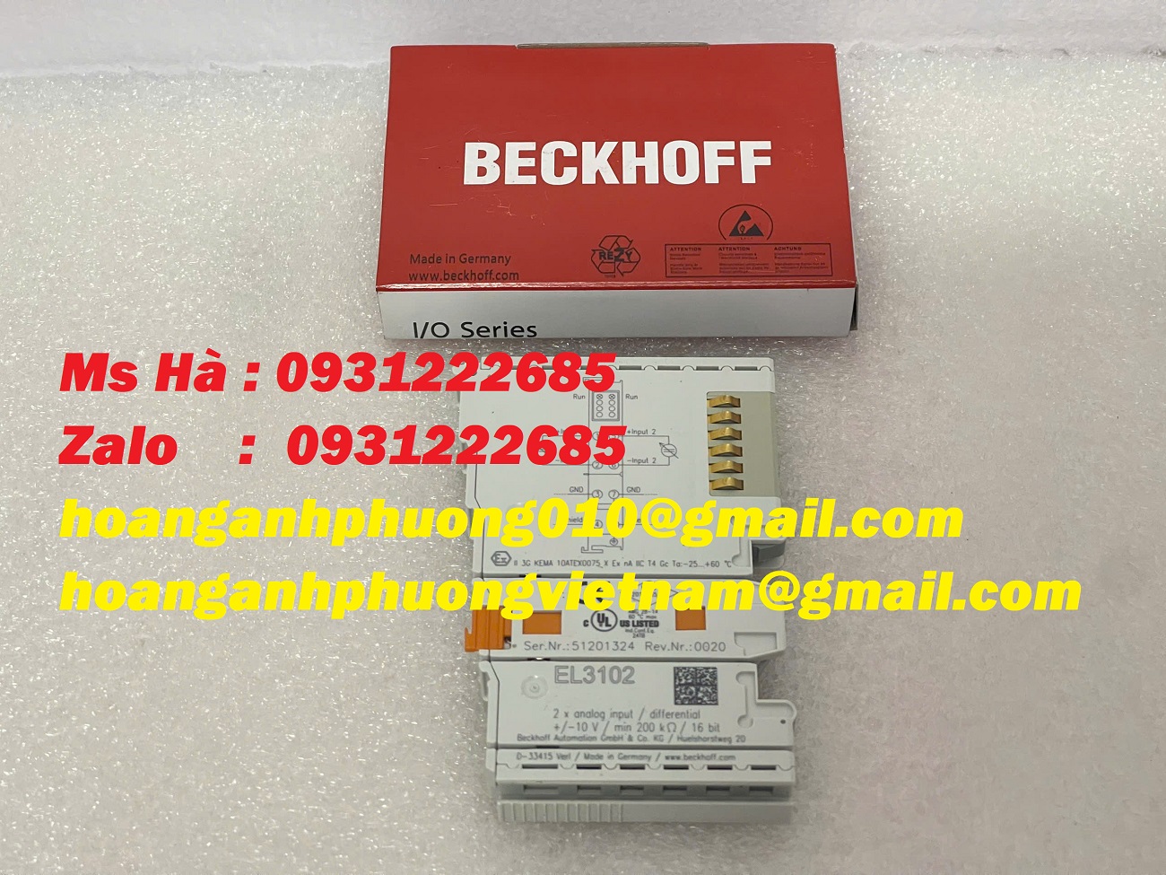 Mô đun điều khiển Beckhoff EL3102 hàng mới - giao nhanh